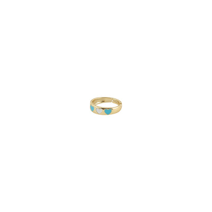 Cara Blue And White Multicolour Ring