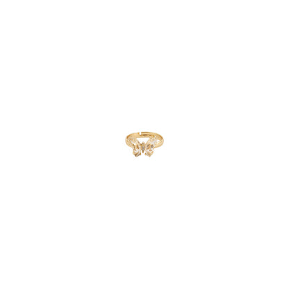 Mabel Butterfly White Stone Ring