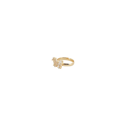 Mabel Butterfly White Stone Ring