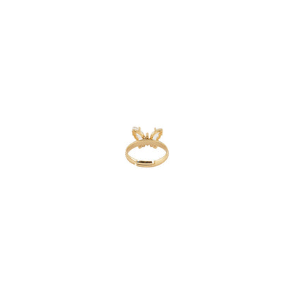 Mabel Butterfly White Stone Ring