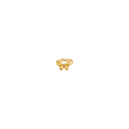 Mabel Butterfly Yellow Stone Ring