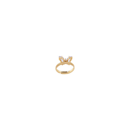 Mabel Butterfly Purple Stone Ring