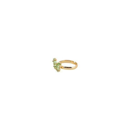 Mabel Butterfly Light Green Stone Ring