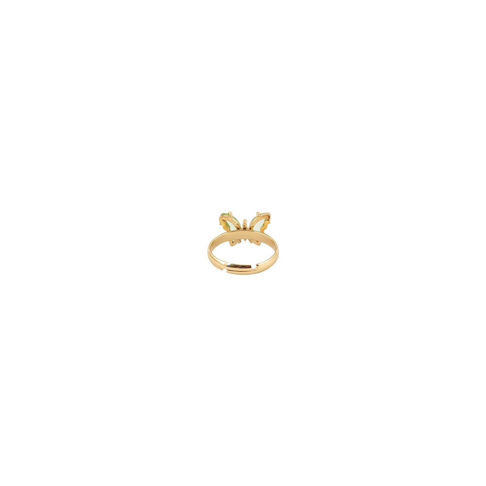 Mabel Butterfly Light Green Stone Ring