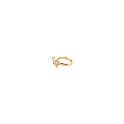 Mabel Butterfly Light Pink Stone Ring