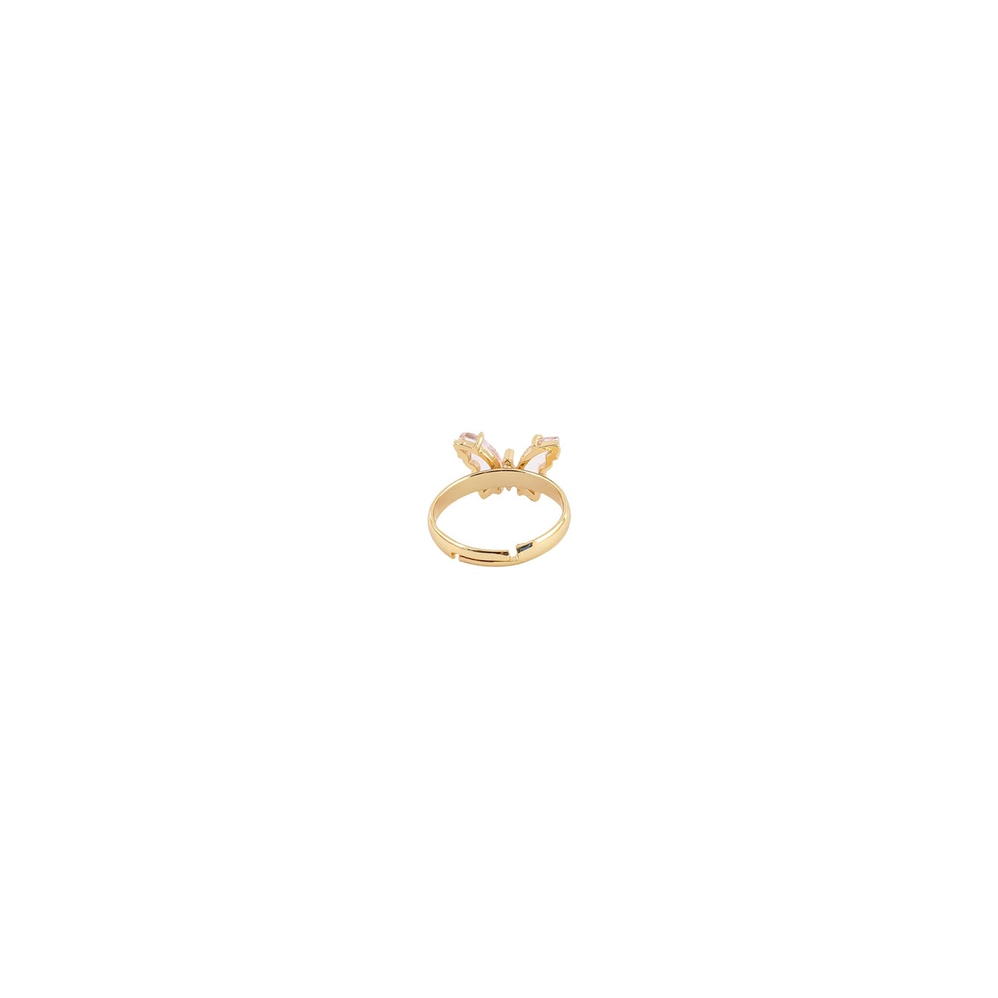 Mabel Butterfly Light Pink Stone Ring