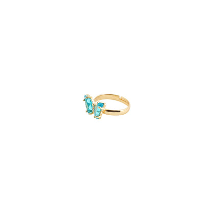 Mabel Butterfly Blue Stone Ring