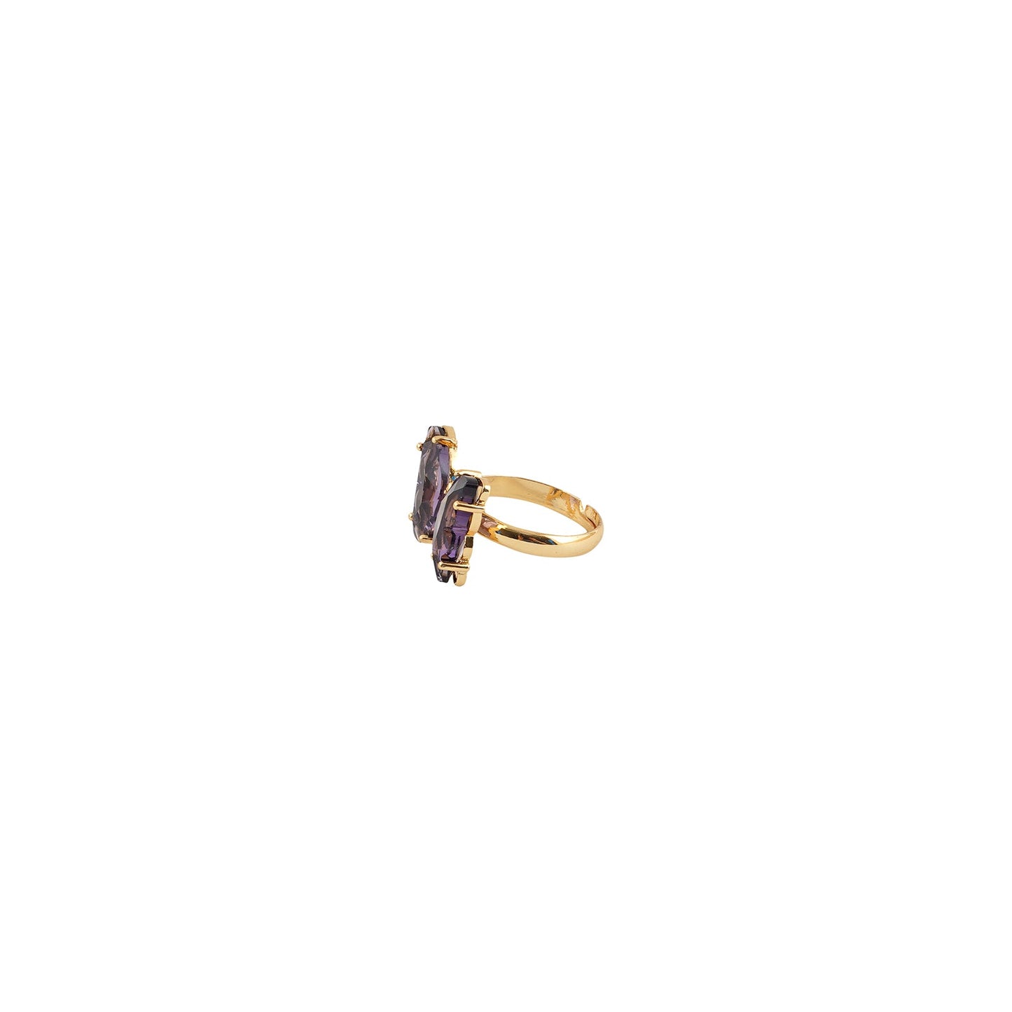 Mabel Butterfly Big Purple Stone Ring