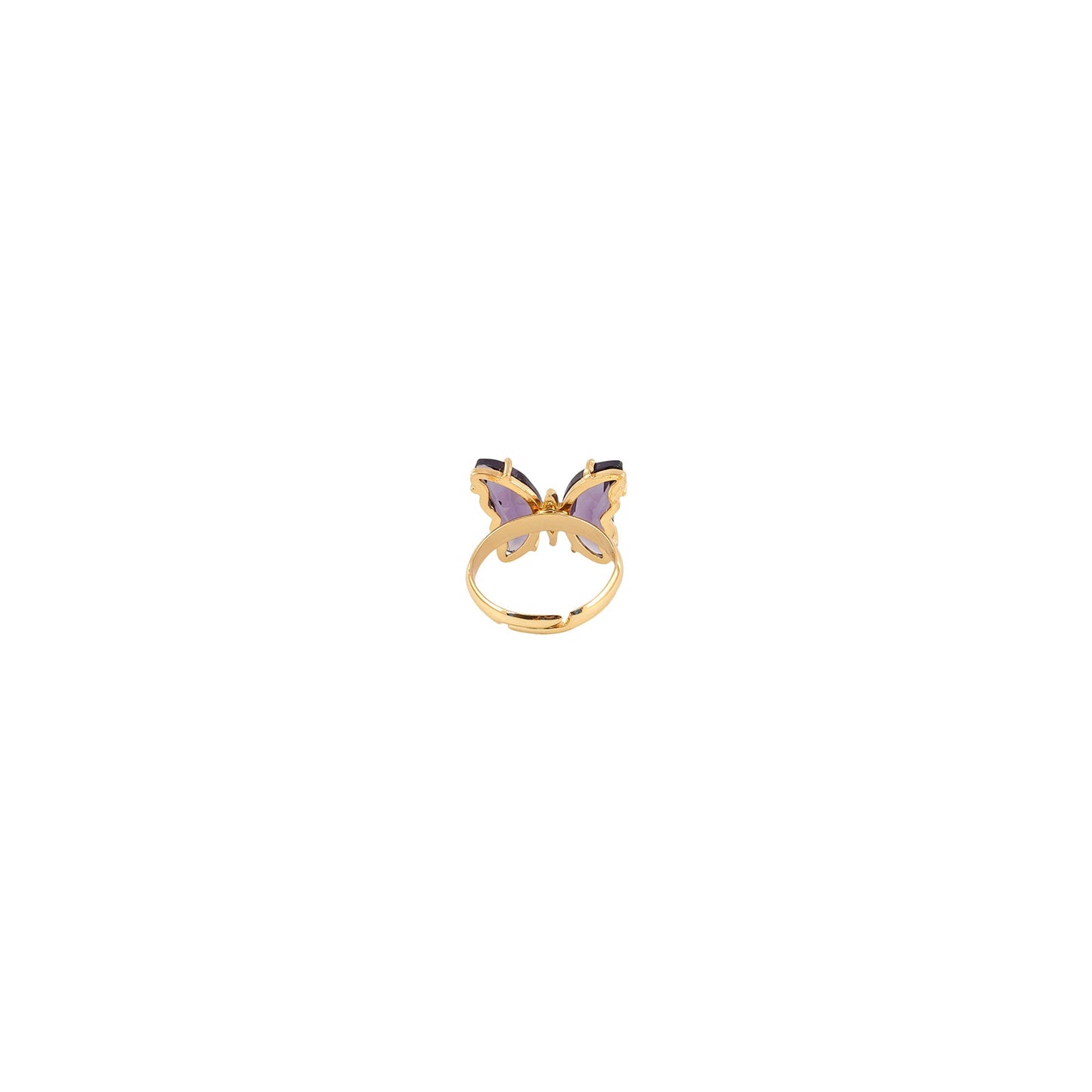Mabel Butterfly Big Purple Stone Ring