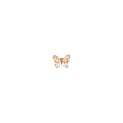 Mabel Butterfly Big Pink Stone Ring