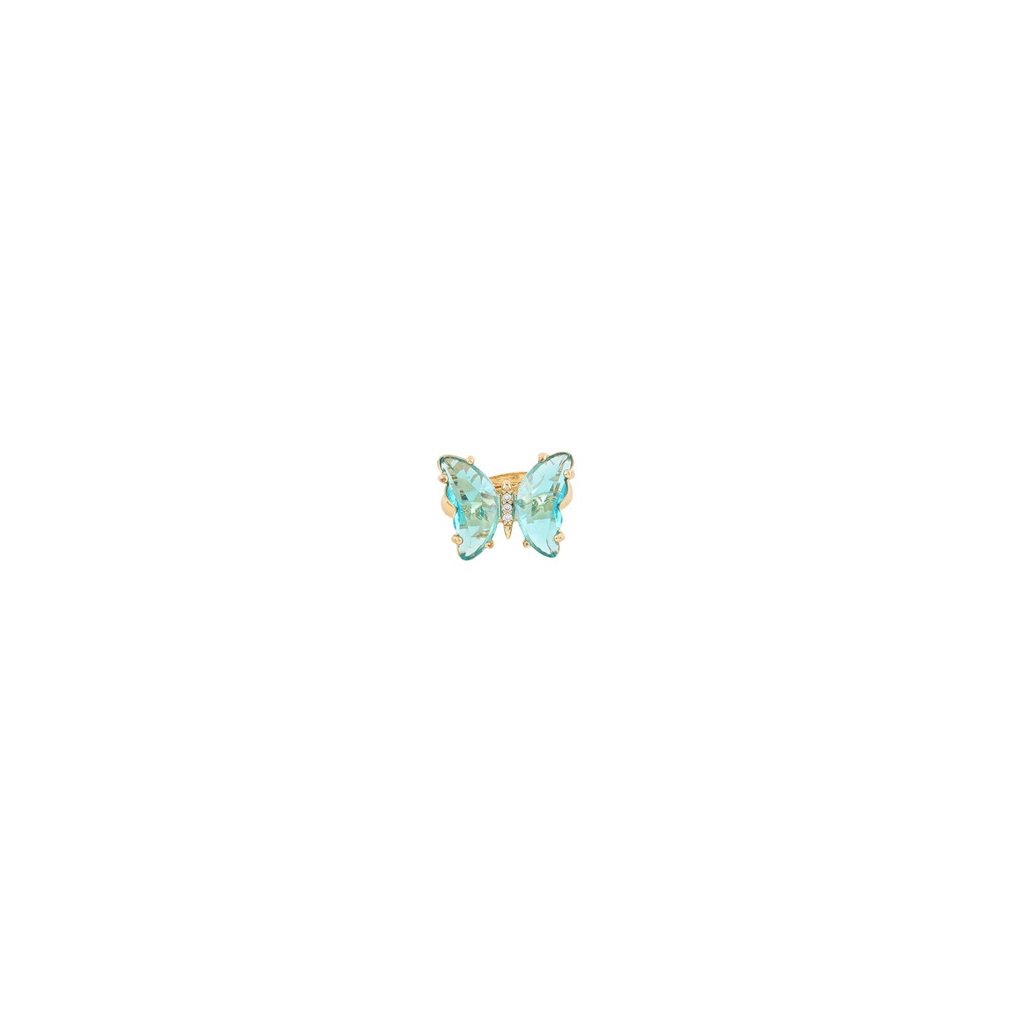 Mabel Butterfly Big Sky Blue Stone Ring