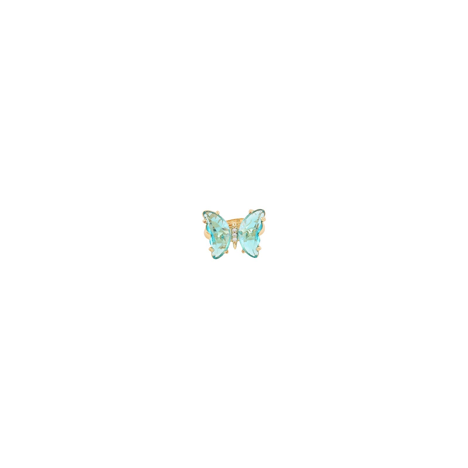 Mabel Butterfly Big Sky Blue Stone Ring
