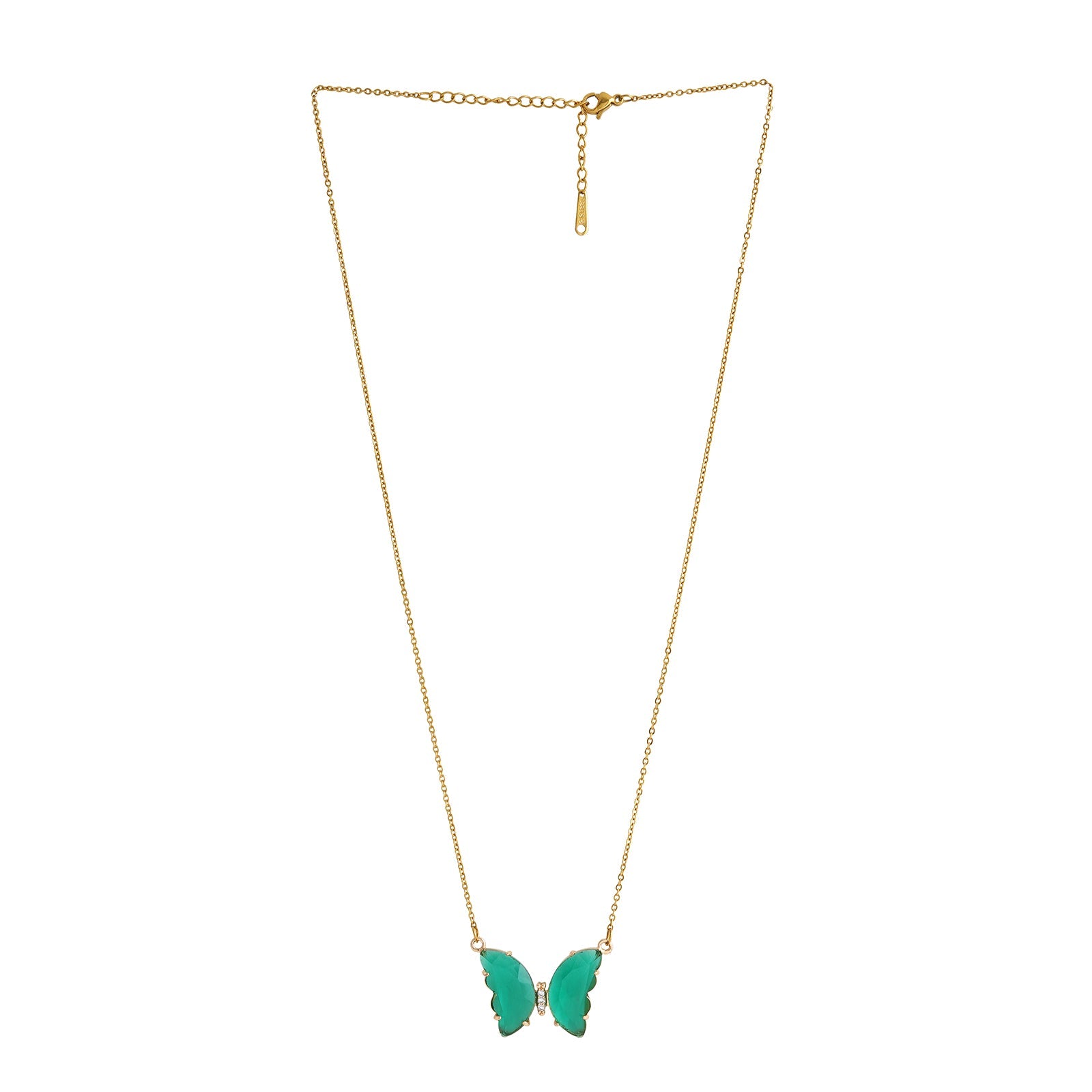 Lainey Green Butterfly Necklace