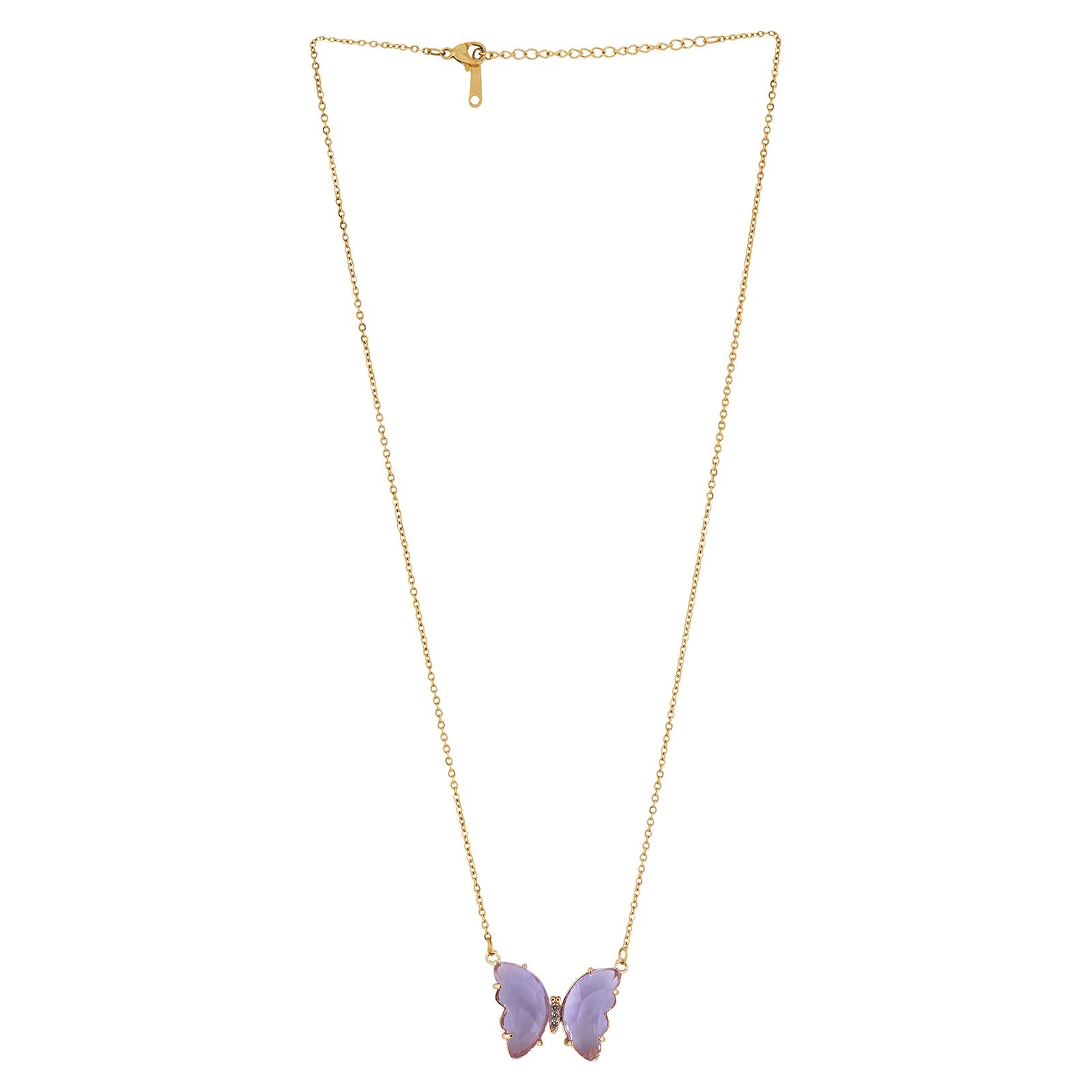 Lainey Purple Butterfly Necklace