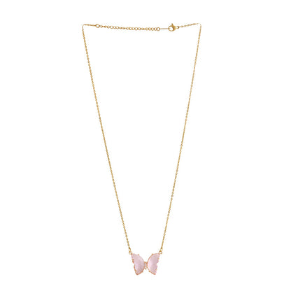 Lainey Pink Butterfly Necklace