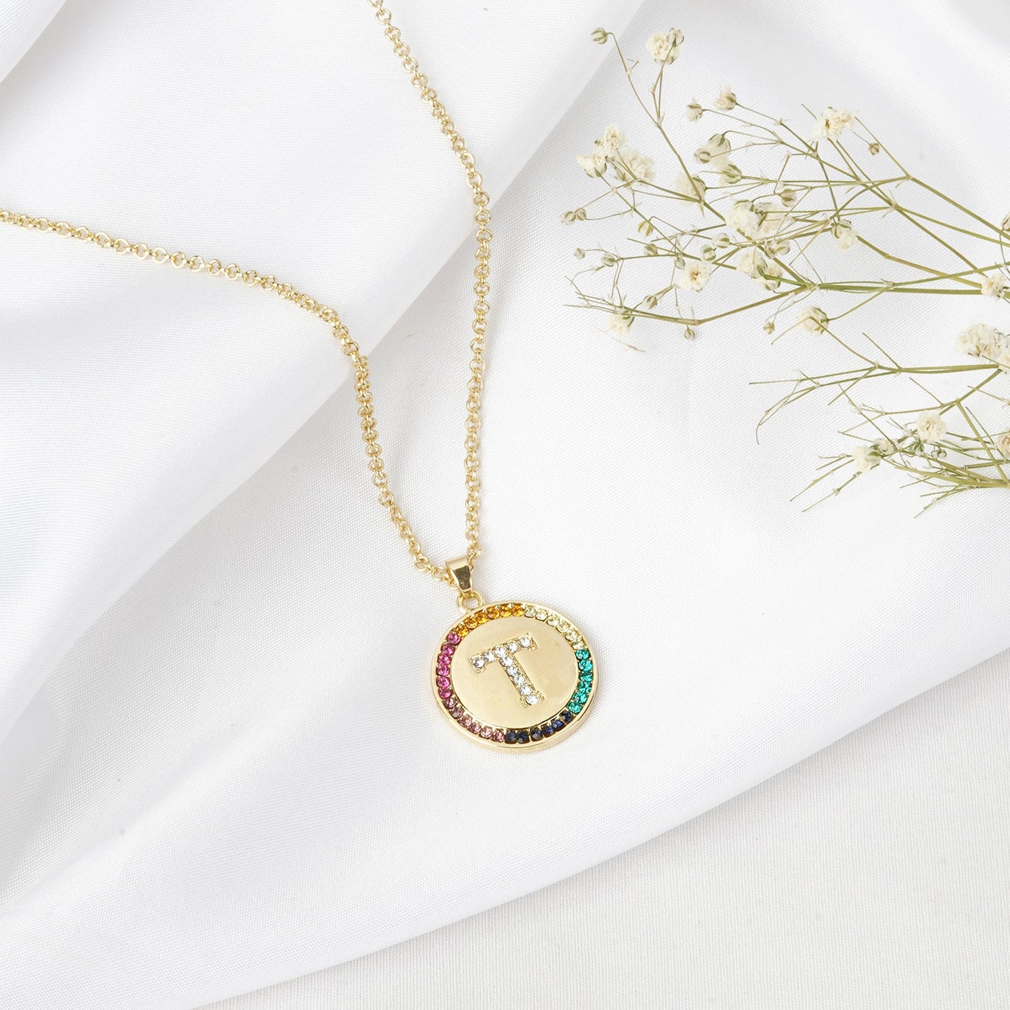 Starlet Alphabet T Necklace