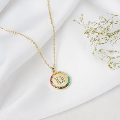 Starlet Alphabet U Necklace