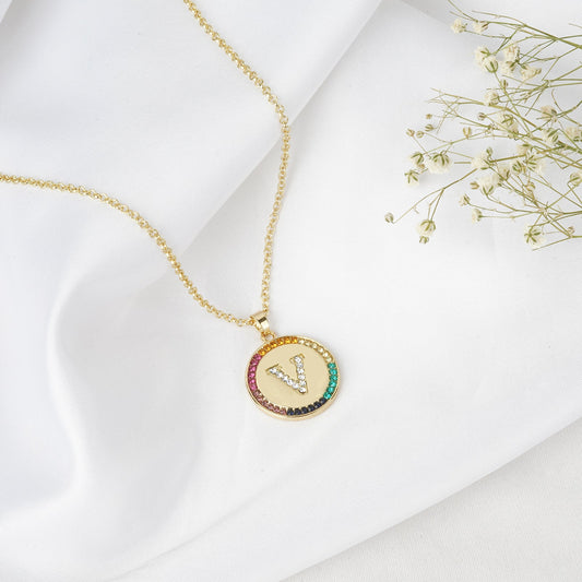 Starlet Alphabet V Necklace