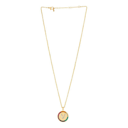 Starlet Alphabet V Necklace