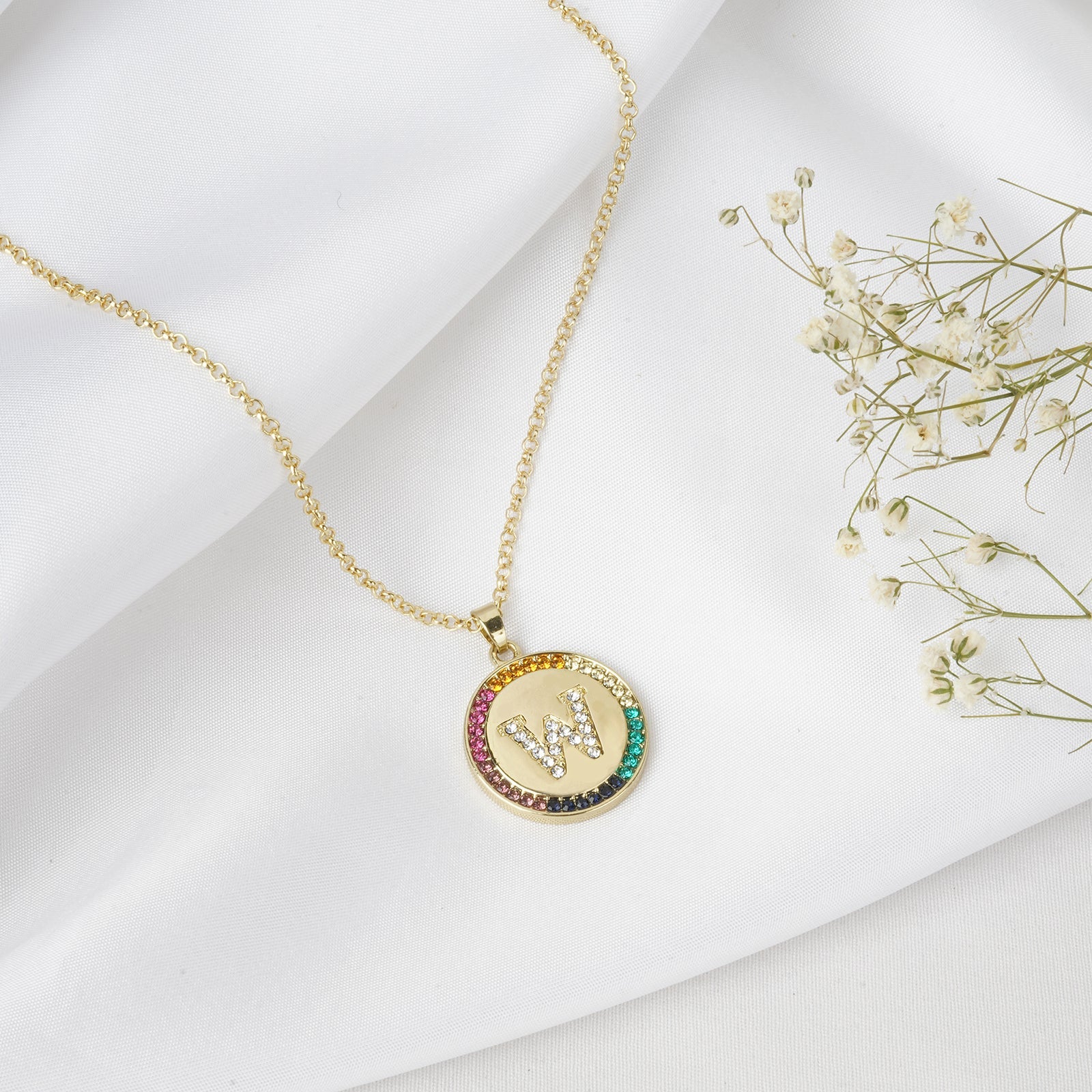 Starlet Alphabet W Necklace