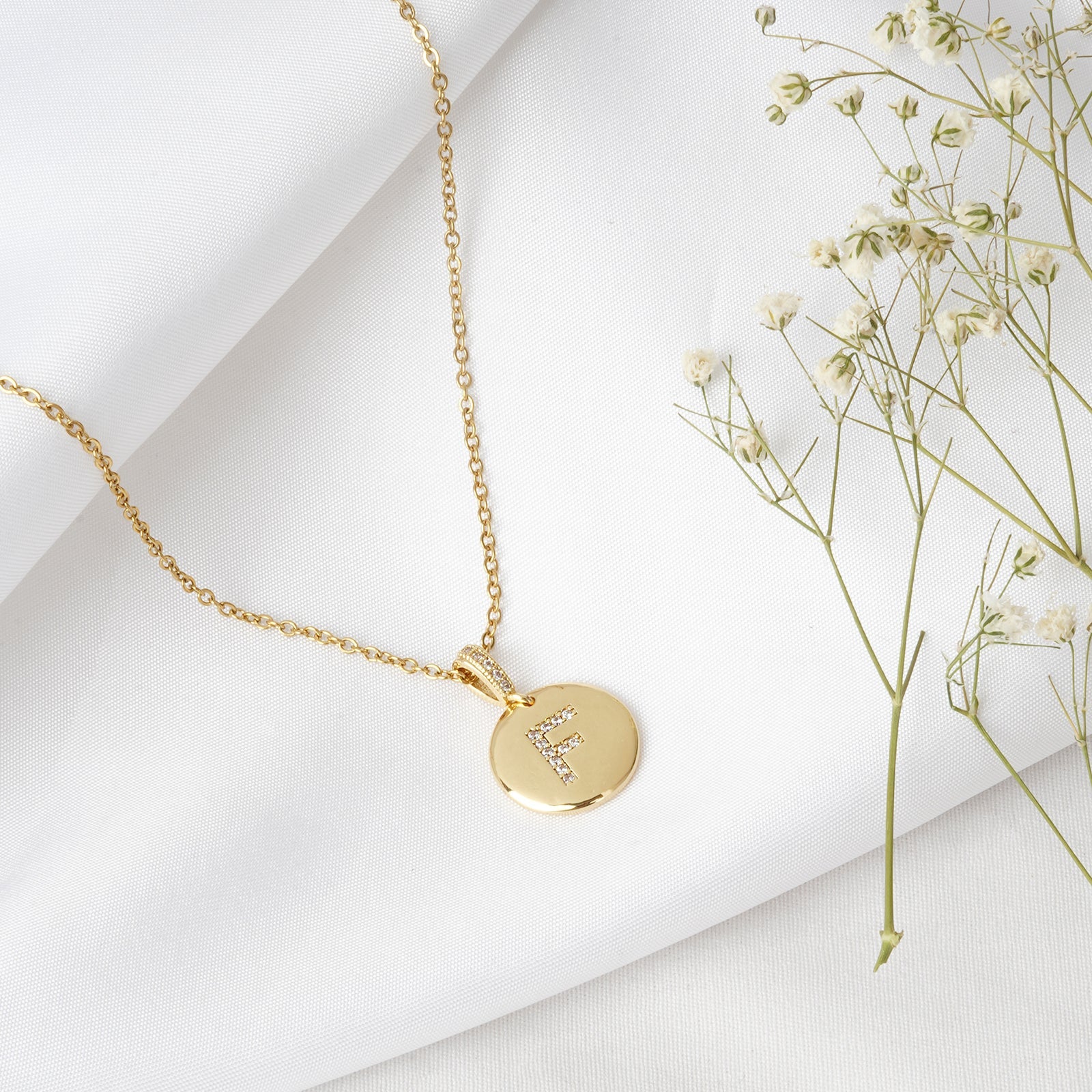 Silken Alphabet F Necklace