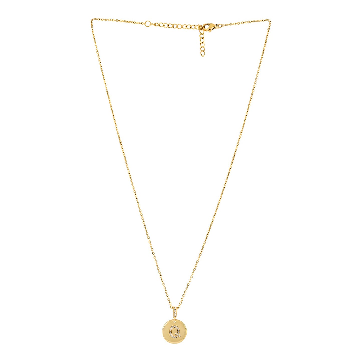 Silken Alphabet Q Necklace
