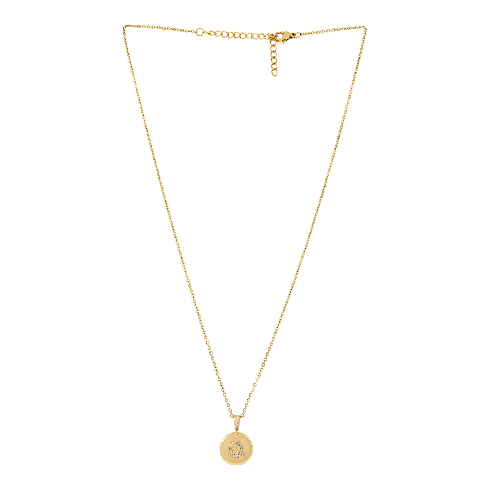 Silken Alphabet Q Necklace