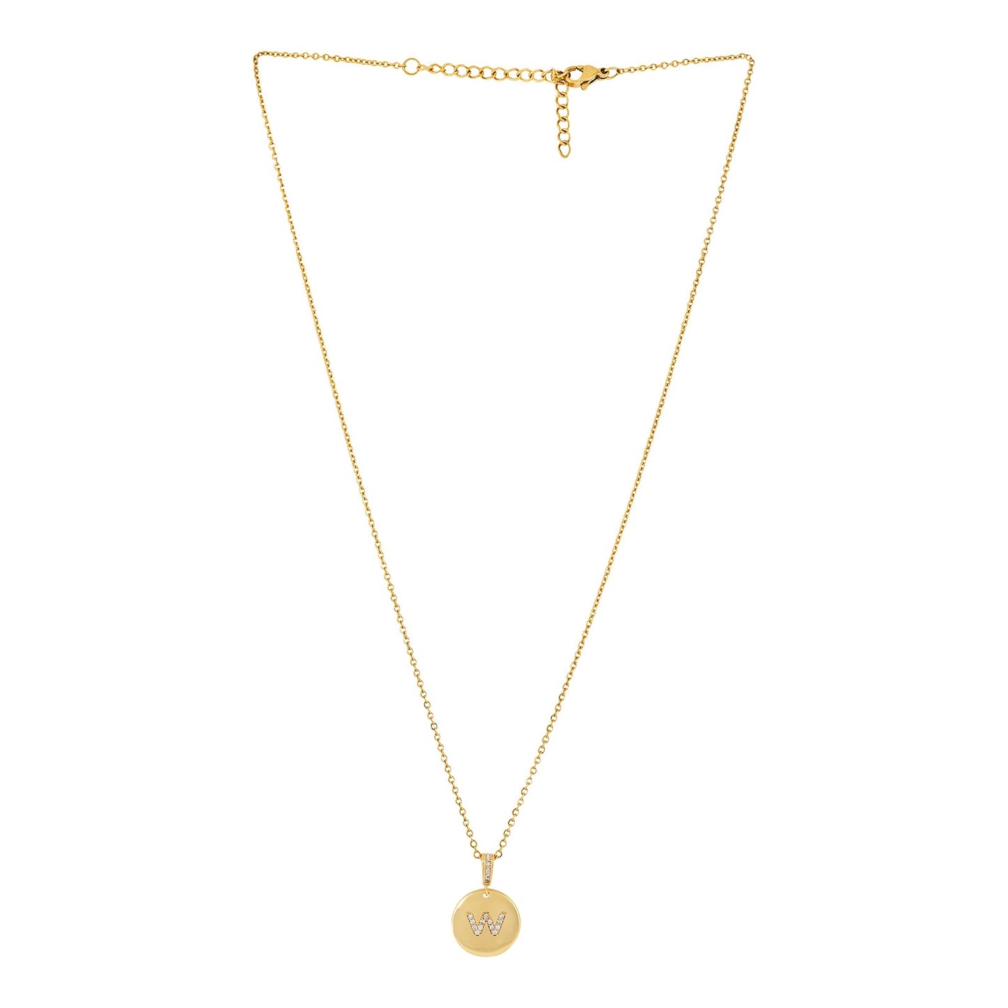 Silken Alphabet W Necklace