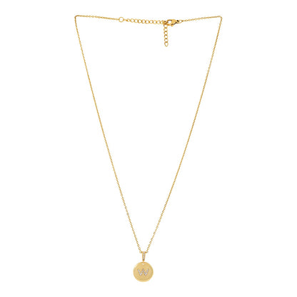 Silken Alphabet W Necklace