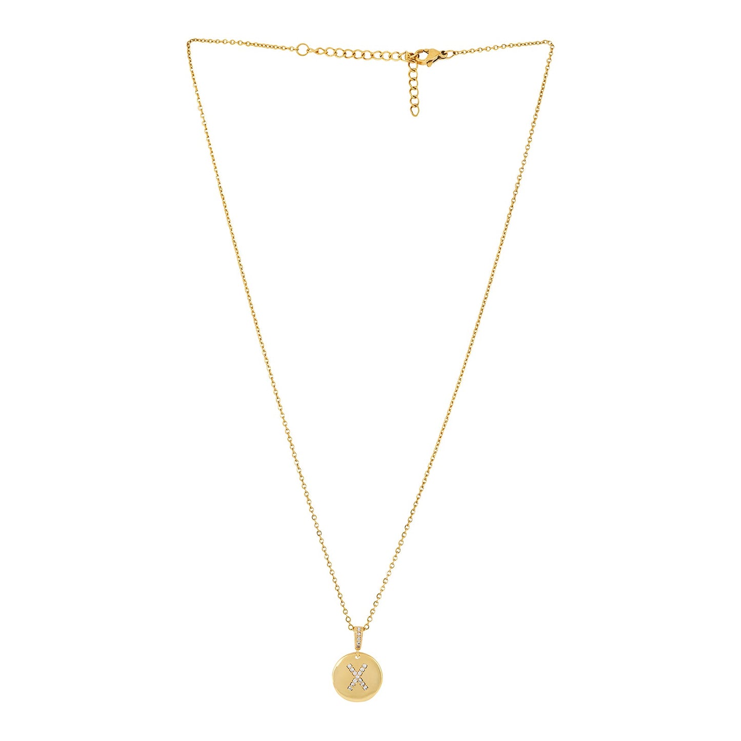 Silken Alphabet X Necklace