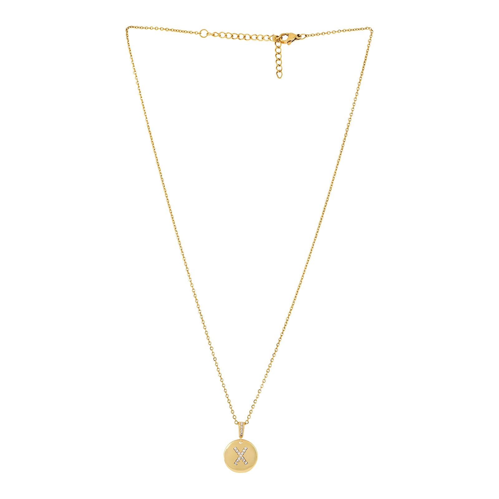 Silken Alphabet X Necklace