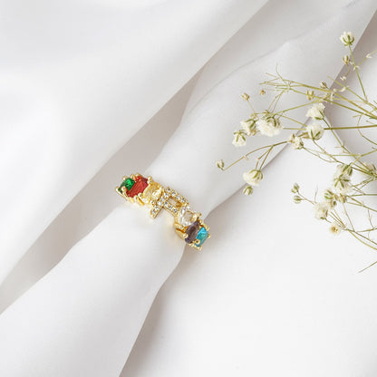 Lowe Multicolour Alphabet F Ring