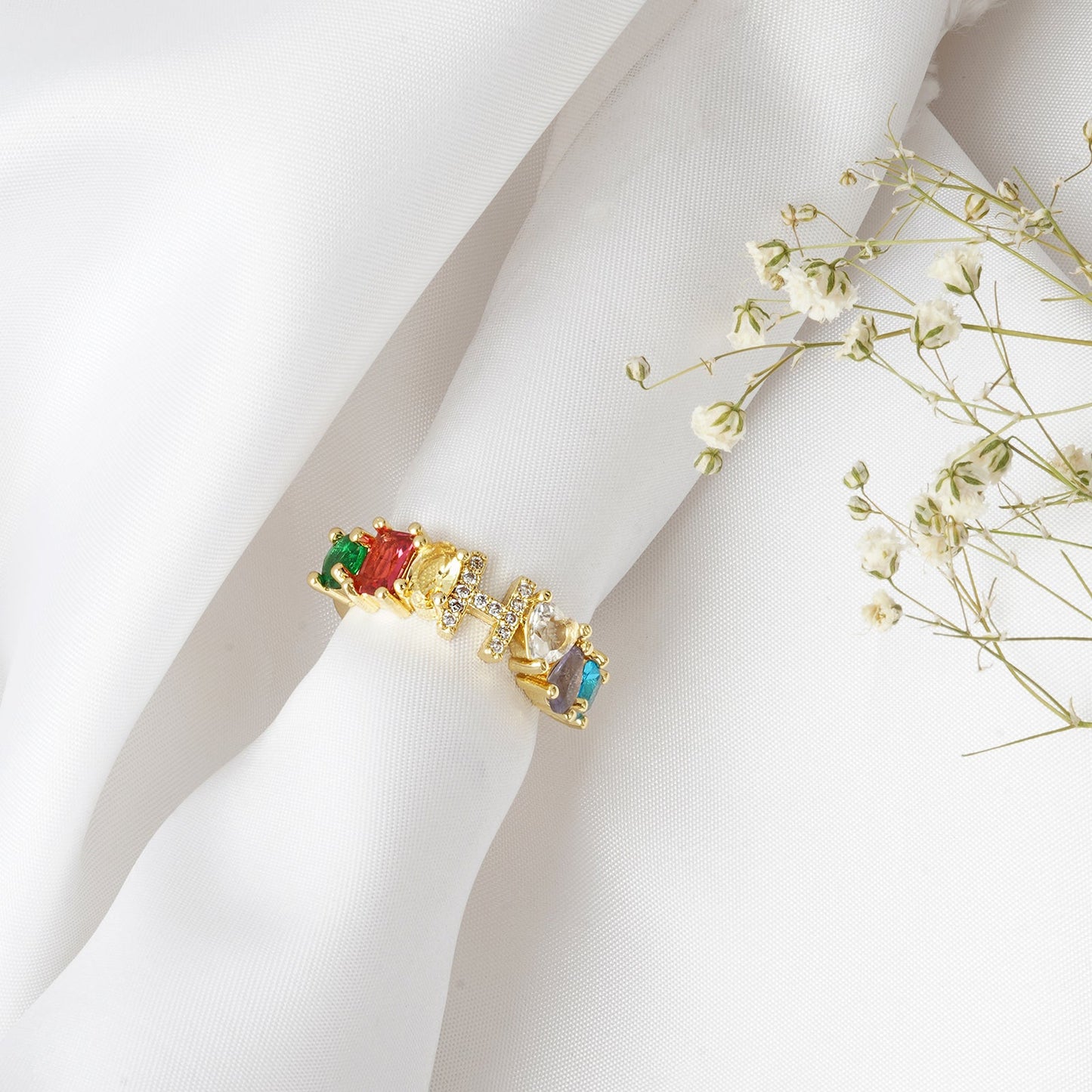 Lowe Multicolour Alphabet H Ring