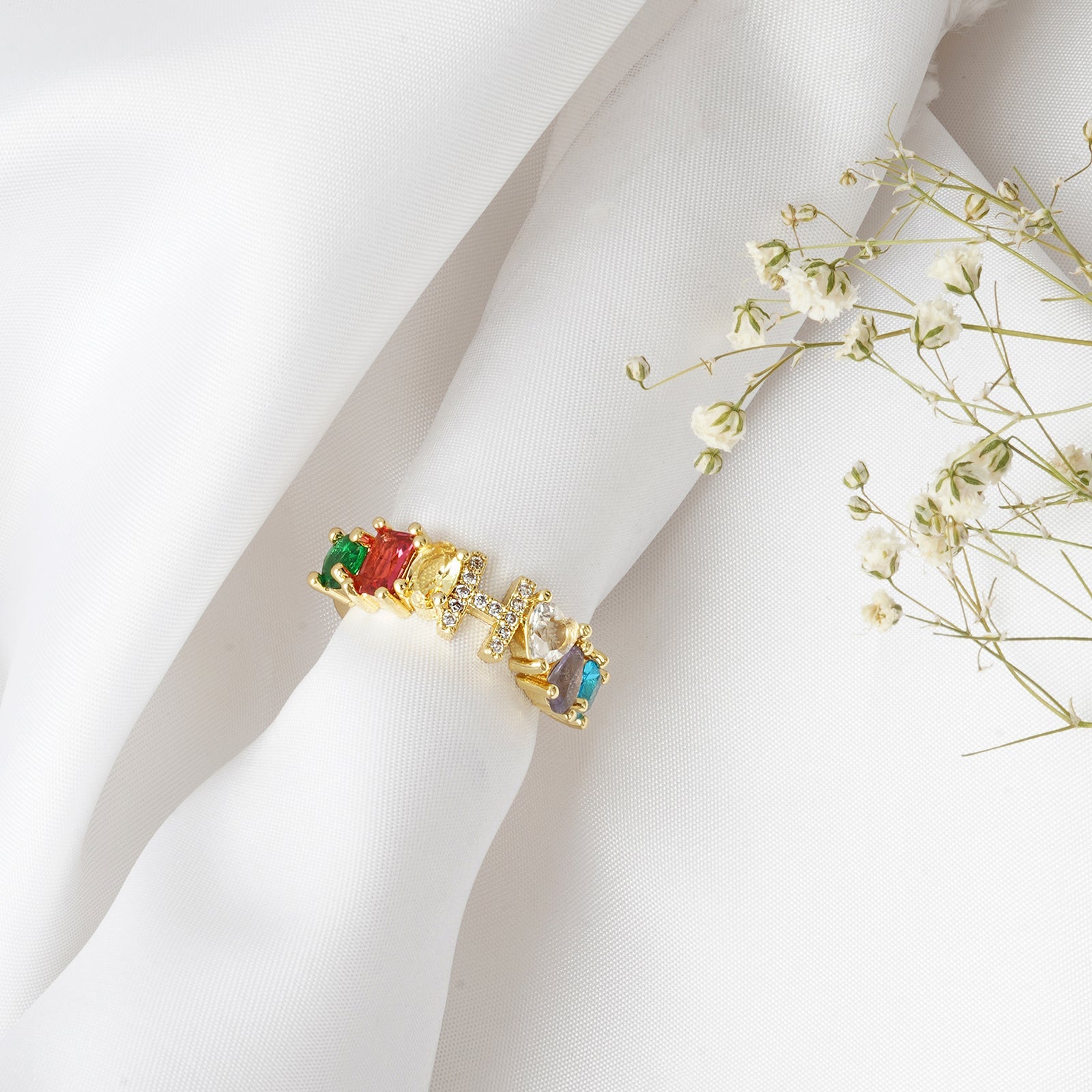 Lowe Multicolour Alphabet H Ring