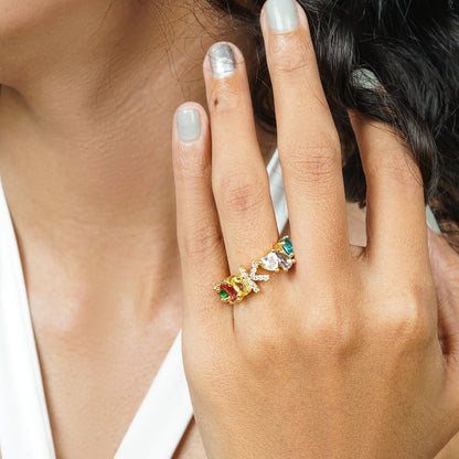 Lowe Multicolour Alphabet K Ring