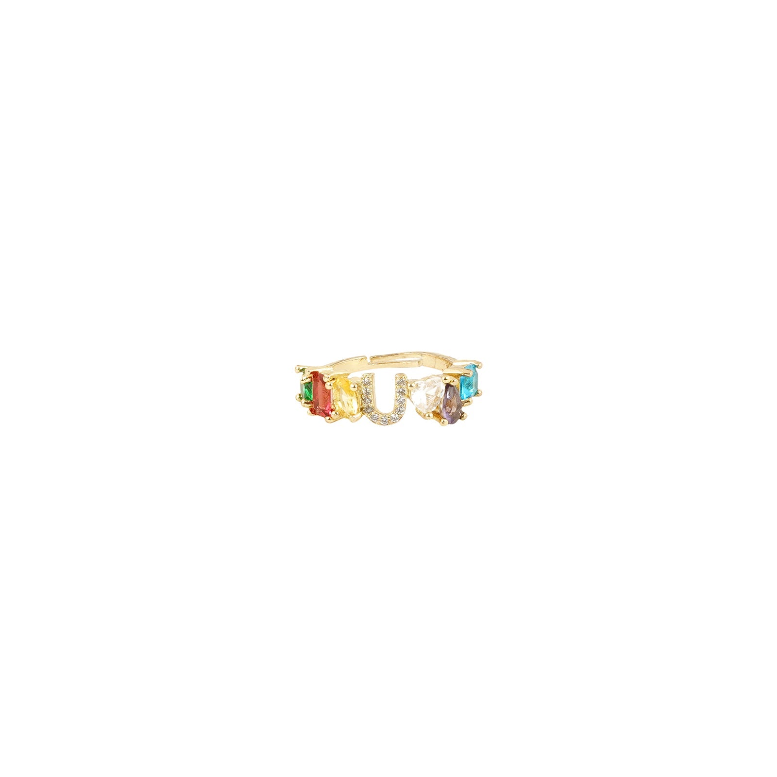 Lowe Multicolour Alphabet U Ring