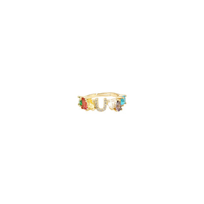 Lowe Multicolour Alphabet U Ring