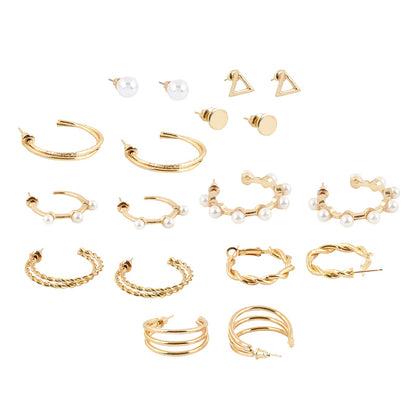 All About Hoops Gold Earring Set