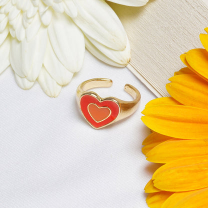 Ellery Orange Heart Ring