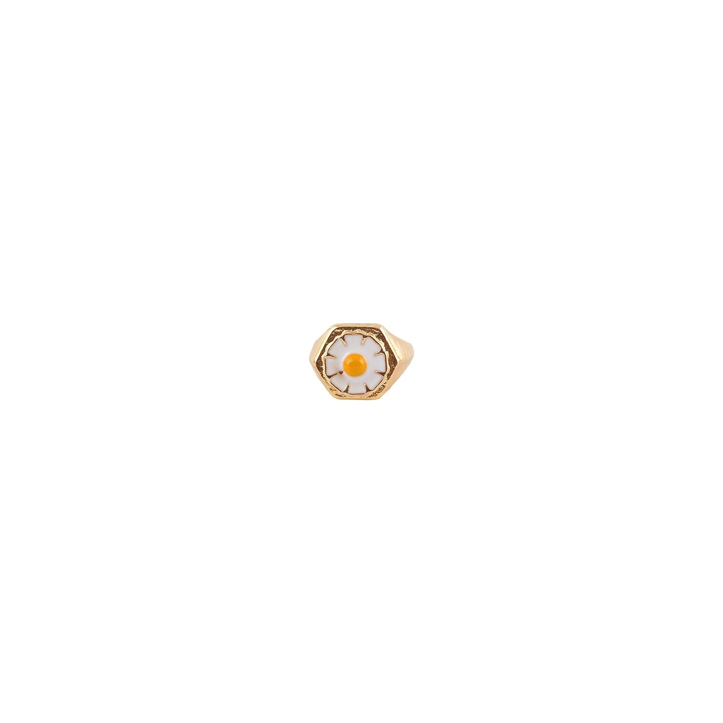 Dainty Daisy Signet Ring