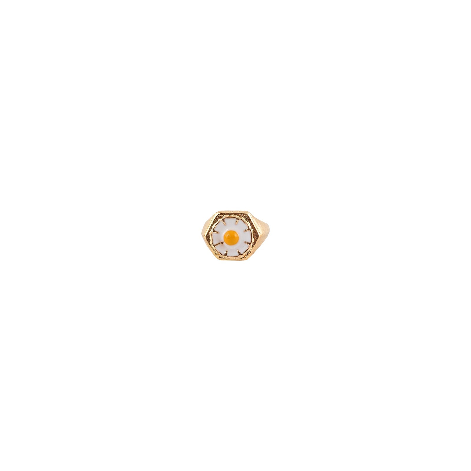 Dainty Daisy Signet Ring