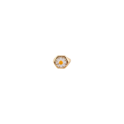 Dainty Daisy Signet Ring