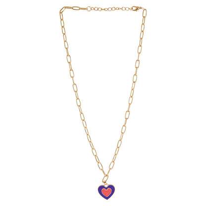 Faye Blue Heart Necklace