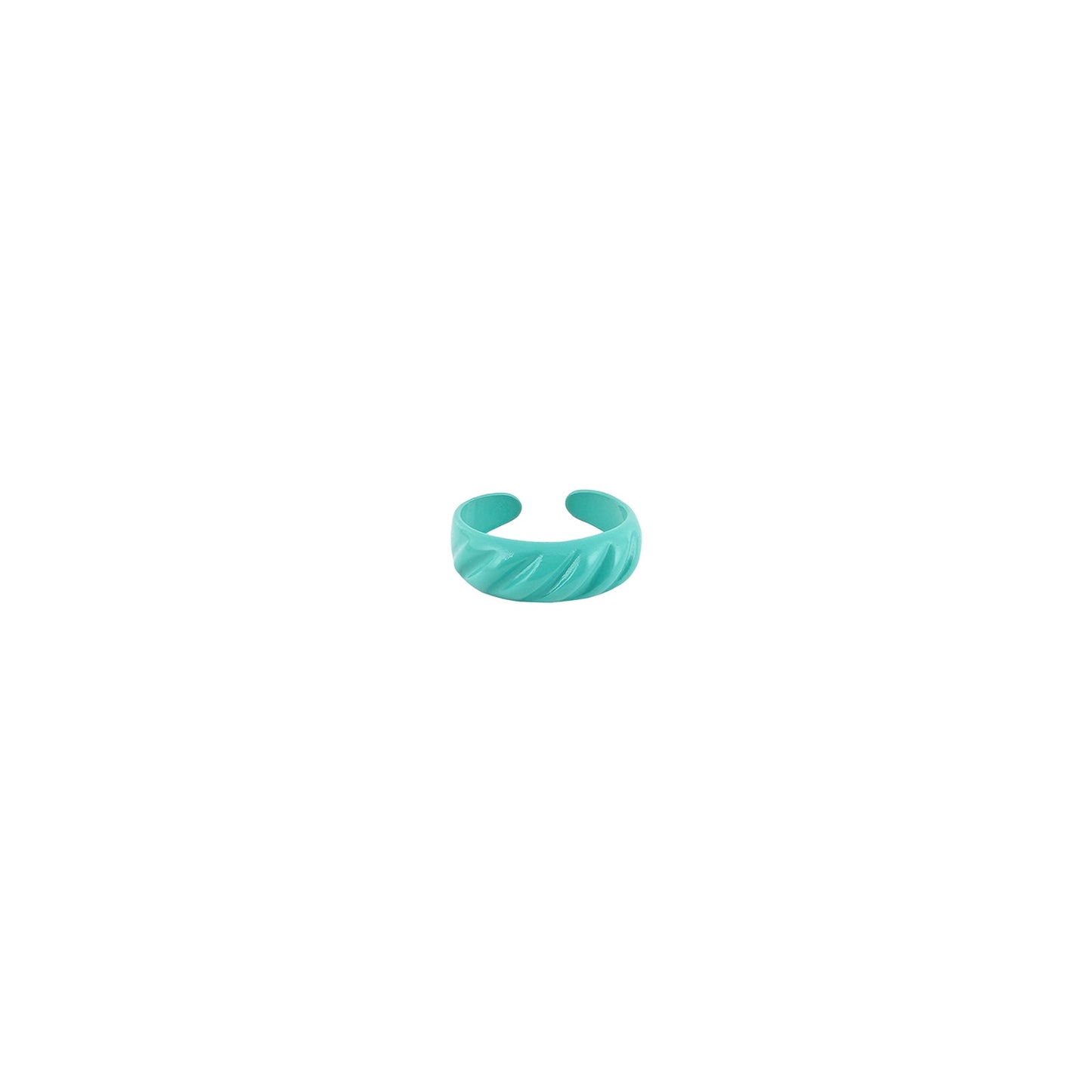 Turquoise Truffle Croissant Ring