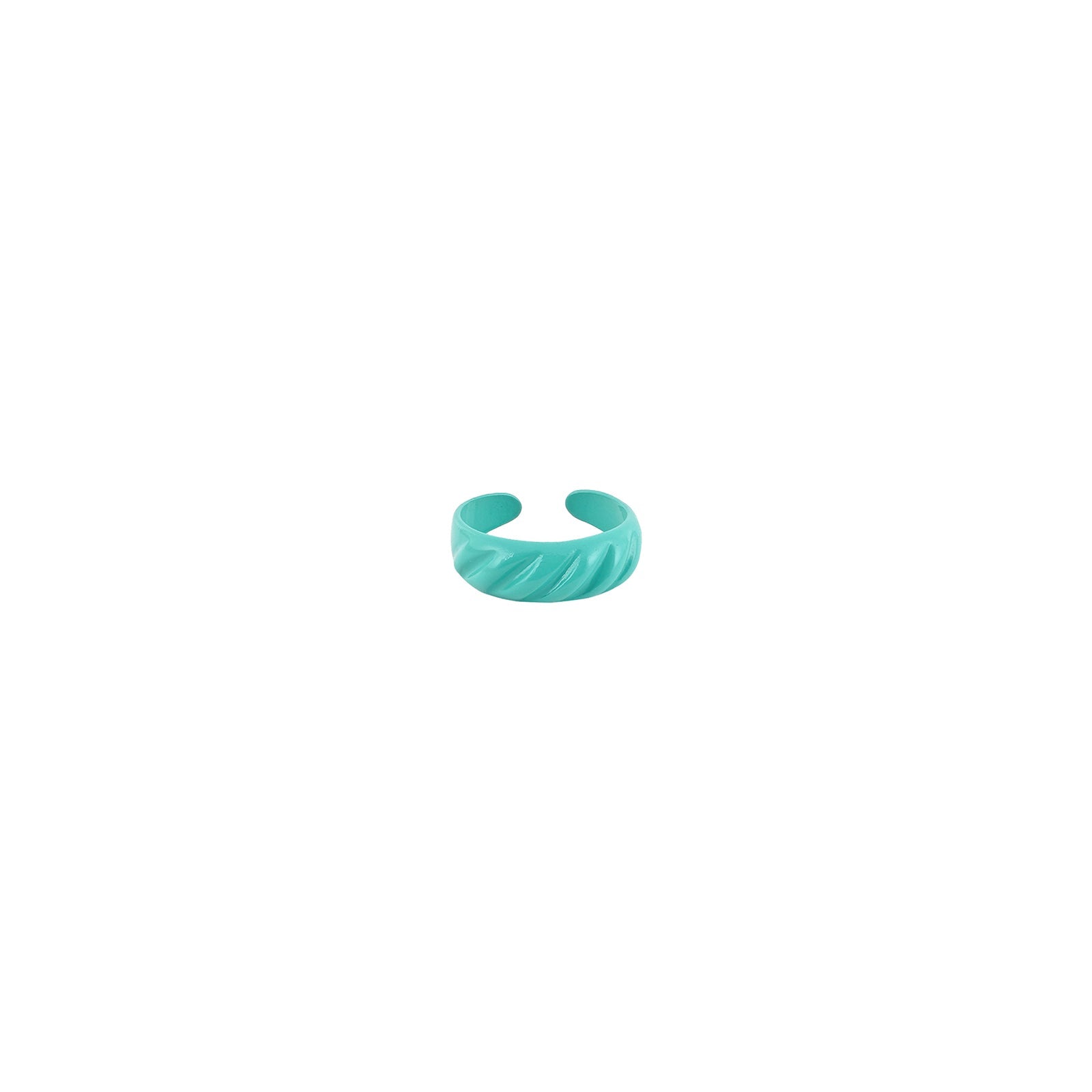 Turquoise Truffle Croissant Ring