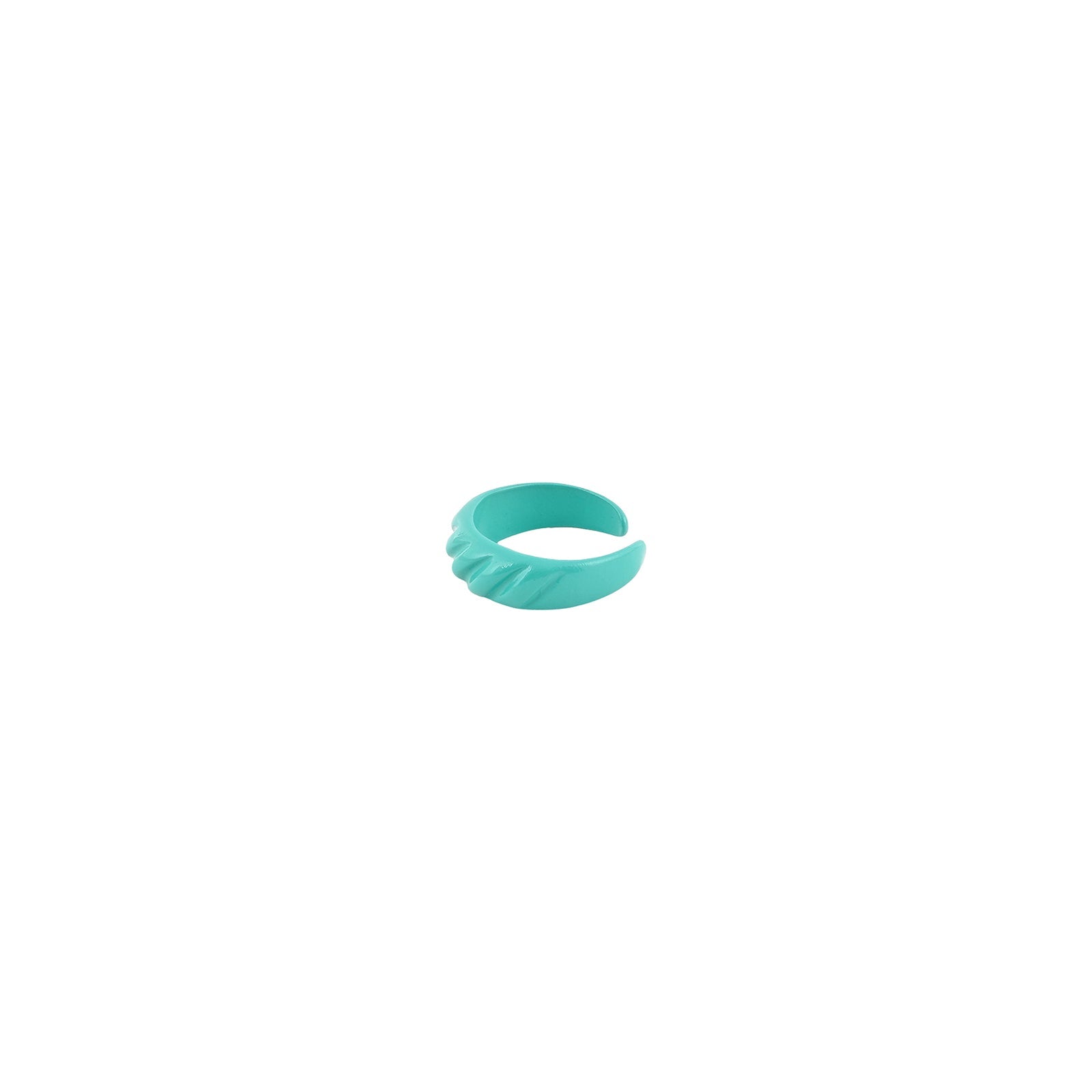 Turquoise Truffle Croissant Ring