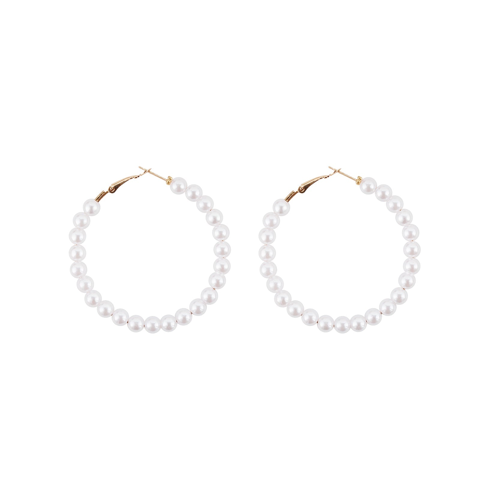 Glitz Pearl Hoop Earrings