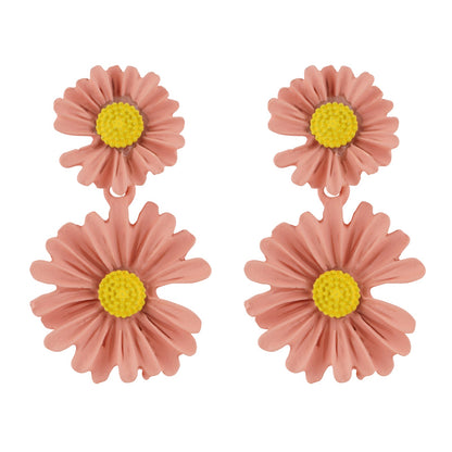 Maci Peach Petal Floral Earring