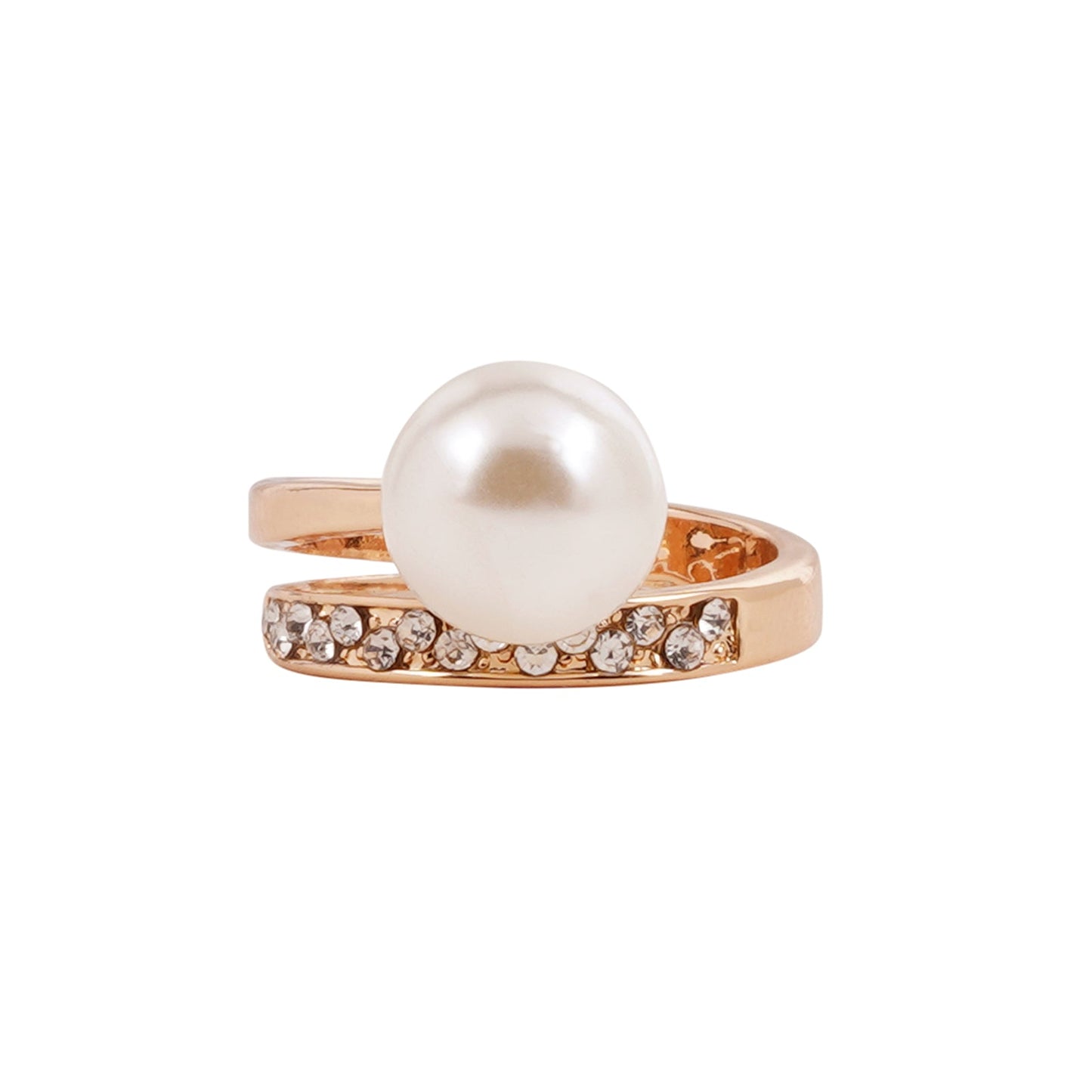 Aquamarina Pearl Gold Ring