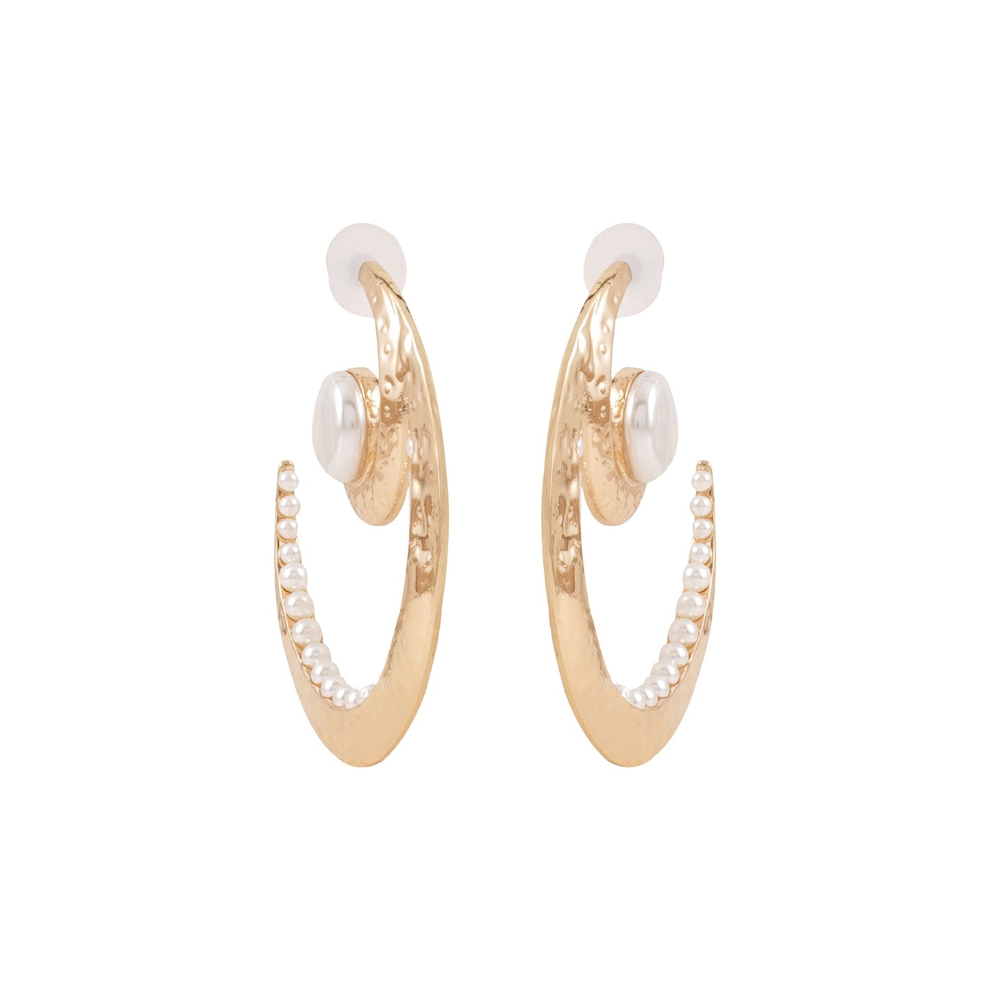 Marine Pearl Gold Earrings